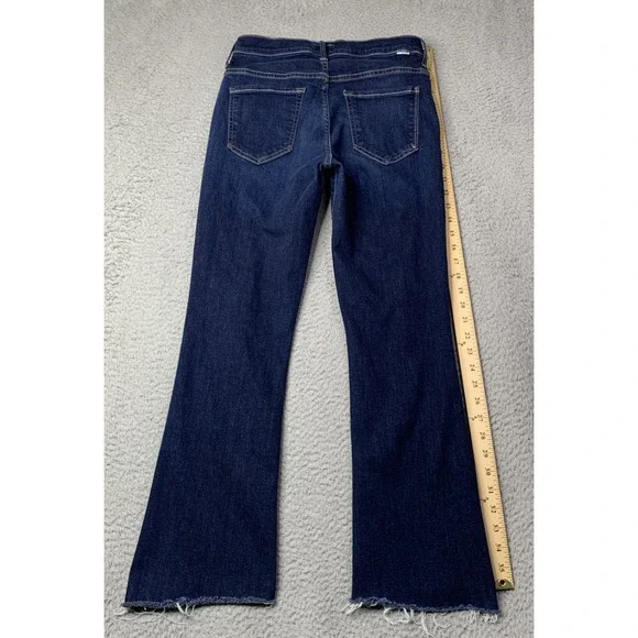 Mother Jeans Womens 27 The Insider Crop Step Fray Jeans Off Limits Dark Wash - Picture 10 of 11